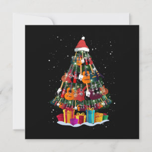 Guitar Christmas Tree Funny  Invitation