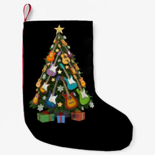 Guitar Christmas Tree Theater Musical Lover Merry  Small Christmas Stocking
