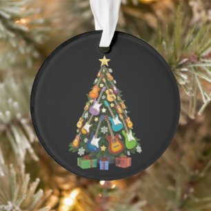 Guitar Christmas Tree Theatre Musical Lover Merry  Ornament