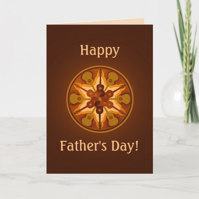 Guitar Circle Father's Day Card (Front)