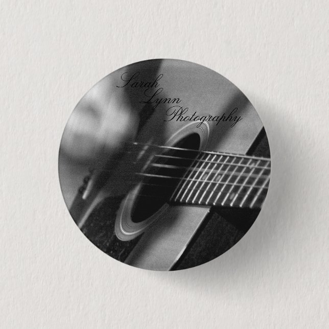 Guitar Close Up 1 Inch Round Button (Front)