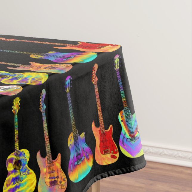 guitar colourful music pattern tablecloth (In Situ)