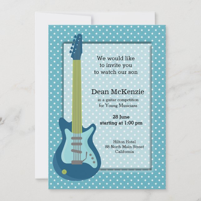 Guitar competition invitation (Front)