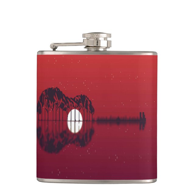 Guitar Cove  Hip Flask (Front)