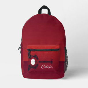 Guitar Cove Personal Printed Backpack