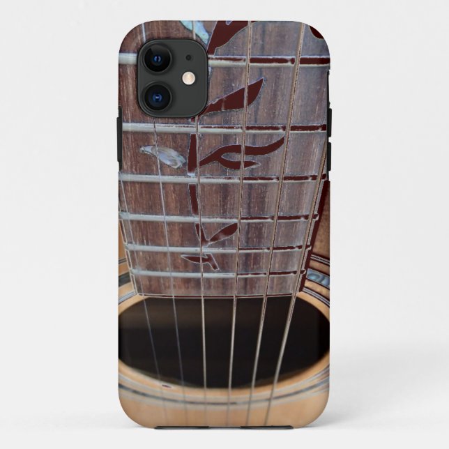 Guitar dark brown iPhone 5 Case (Back)