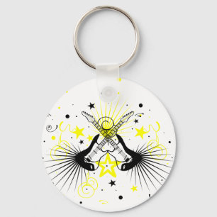 Guitar Design Keychain