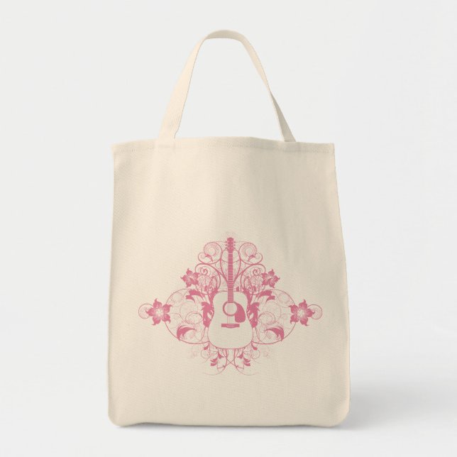 Guitar Design Tote Bag (Front)