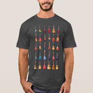Guitar Different Guitars Music Lover Funny Gift Pr T-Shirt