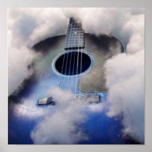 guitar dream  blue POSTER