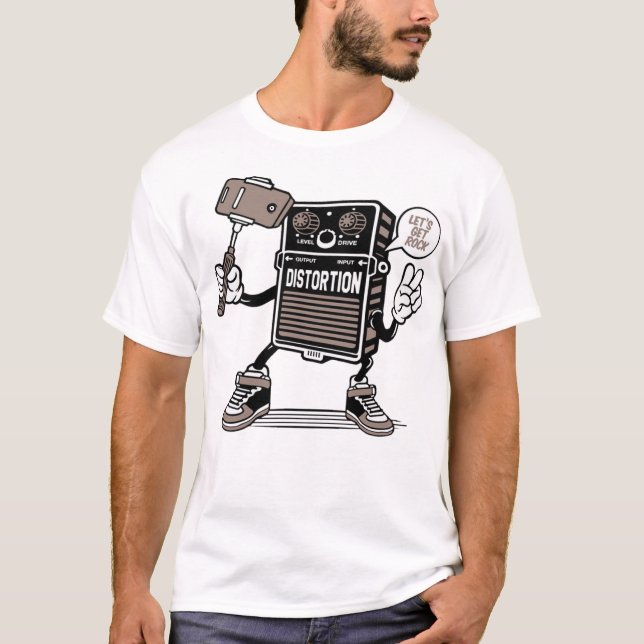 Guitar effect distortion selfie T-Shirt (Front)