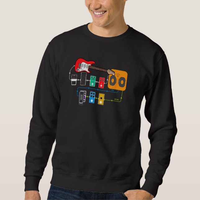 Guitar Effects Pedal Stomp Box Loop Pedal Sweatshirt (Front)
