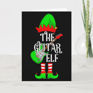 Guitar Elf Christmas Pajamas Matching Family Elf S Card