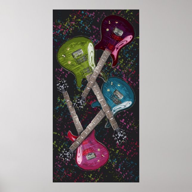 Guitar fetti, Copyright Karen J Williams Poster (Front)