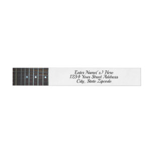 Guitar Fretboard Photograph On Wrap Around Label