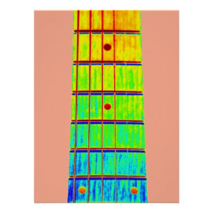 guitar fretboard poster