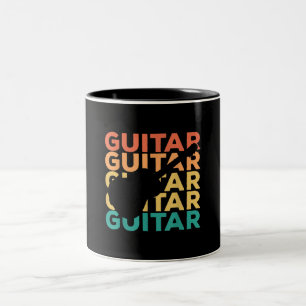 Guitar Gift Acoustic Guitar Guitarists Two-Tone Coffee Mug