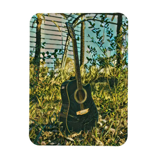 Guitar gift for guitarist magnet (Vertical)