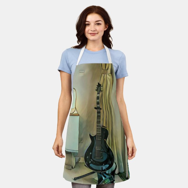 Guitar gifts for dad apron (Worn)