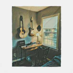 Guitar gifts for girlfriend fleece blanket