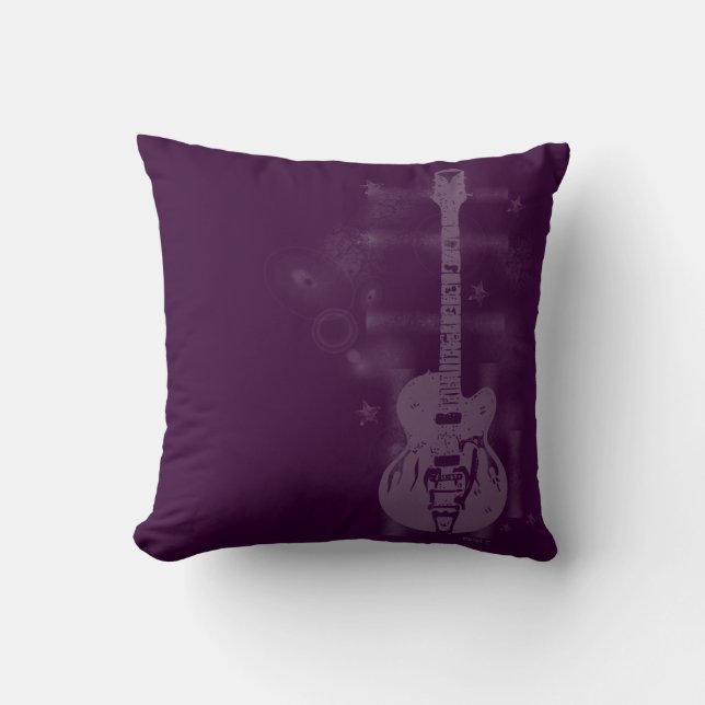 Guitar Graphic Purple Pillows (Front)