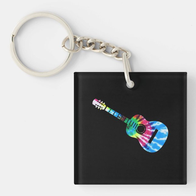 Guitar Guitarists Gift Keychain (Front)