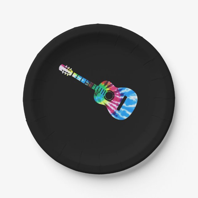 Guitar Guitarists Gift Paper Plate (Front)