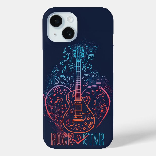 Guitar Heart Case-Mate iPhone Case (Back)