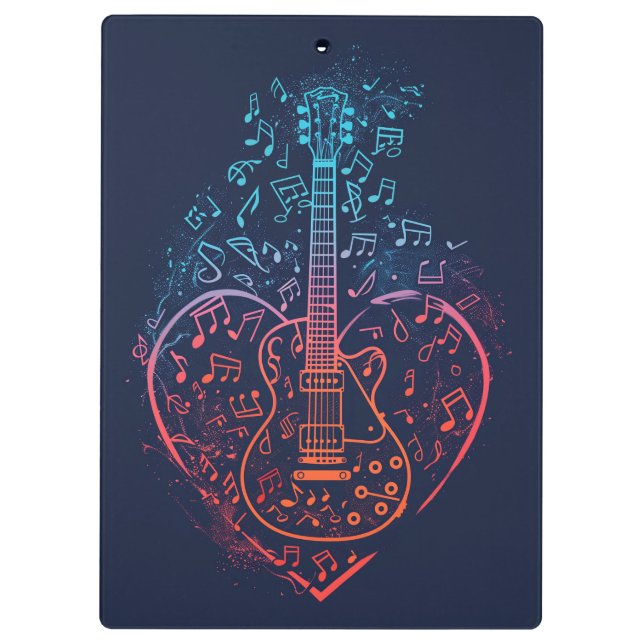 Guitar Heart Clipboard (Back)