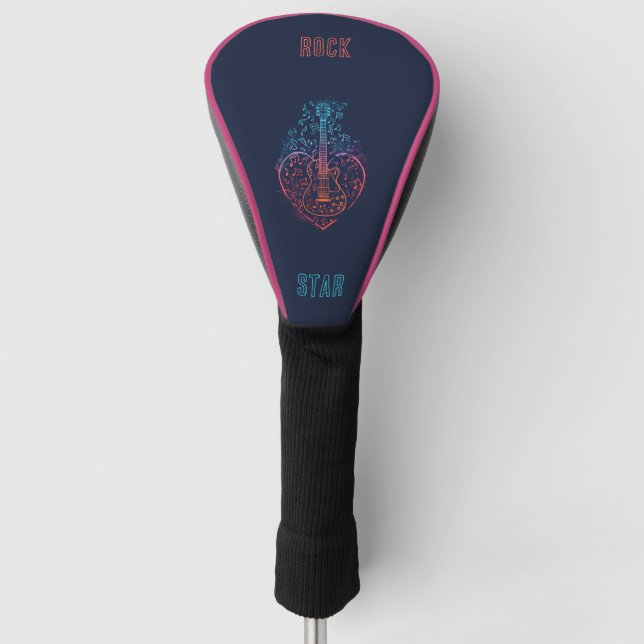 Guitar Heart Golf Head Cover (Front)
