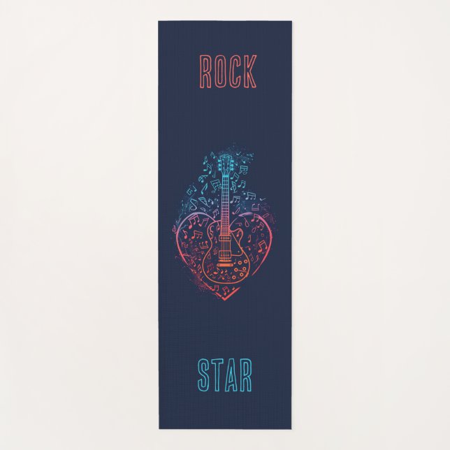Guitar Heart Yoga Mat (Front)