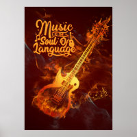 Guitar in fire | Music is the soul of language 