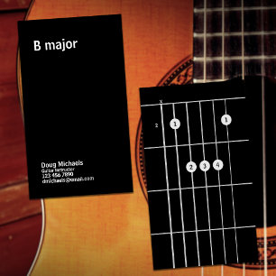 Guitar Instructor B Major Business Card