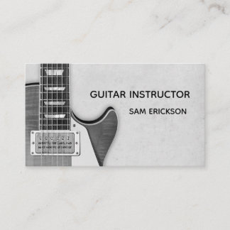 guitar instructor business card