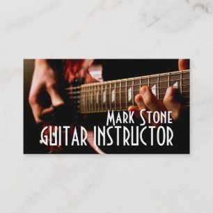Guitar Instructor, Music, Instruments Business Business Card