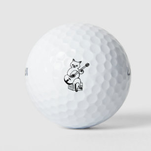 Guitar Instrument Music Jazz Cat Golf Balls