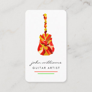 Guitar Instrument Music Teacher DJ Event Manager Business Card