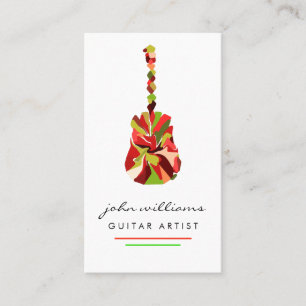 Guitar Instrument Music Teacher DJ Event Manager Business Card