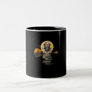 Guitar Lake Halloween Scary English Bulldog With Two-Tone Coffee Mug
