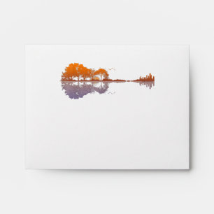 Guitar Lake Reflections Music And Guitar Lover Envelope