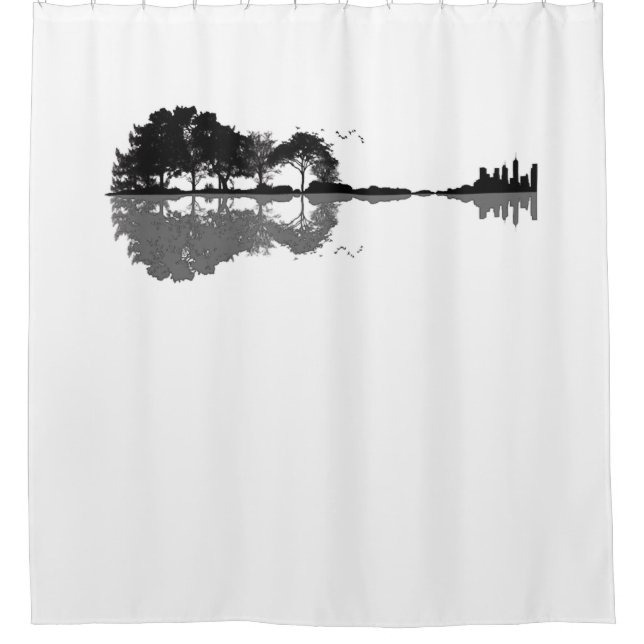 Guitar Lake Shadow Love Guitar Gift Music Lovers (Front)
