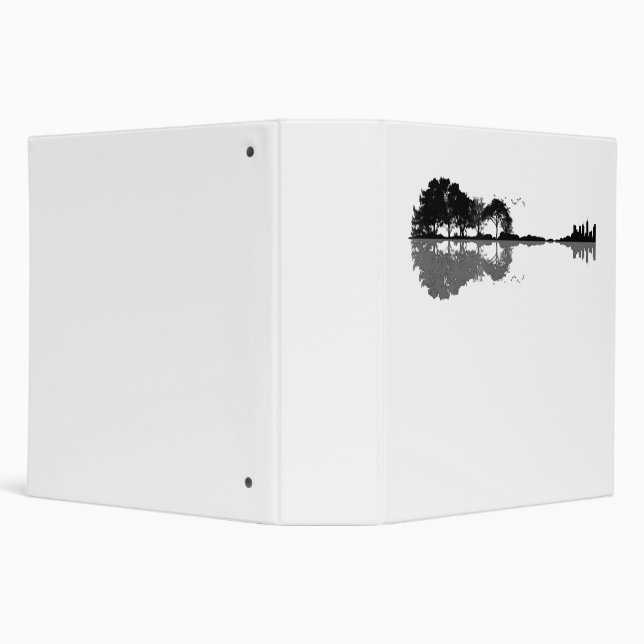 Guitar Lake Shadow Love Guitar Gift Music Lovers Binder (Background)