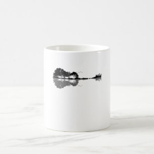 Guitar Lake Shadow Love Guitar Gift Music Lovers Coffee Mug