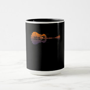 Guitar Lake Shadow Love Guitar Gift Music Lovers Mug