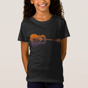 Guitar Lake Shadow Love Guitar Gift Music Lovers T-Shirt