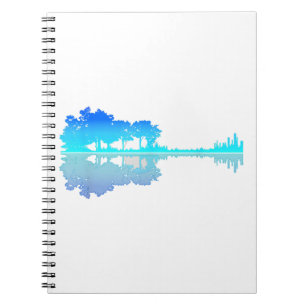 Guitar Lake Shadow Love Guitar Musician Notebook