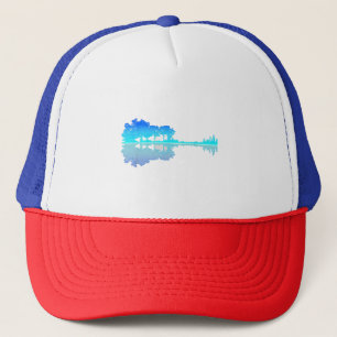 Guitar Lake Shadow Love Guitar Musician Trucker Hat