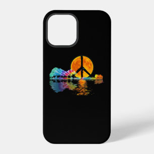 Guitar Lake Shadow Peace Love Guitar Hippie iPhone 12 Pro Case