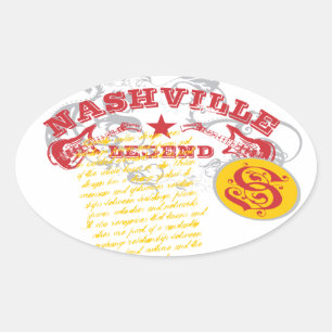 Guitar Legend Oval Sticker