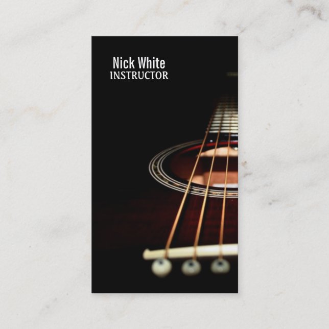 Guitar Lesson, Music , Instructor Business Cards (Front)